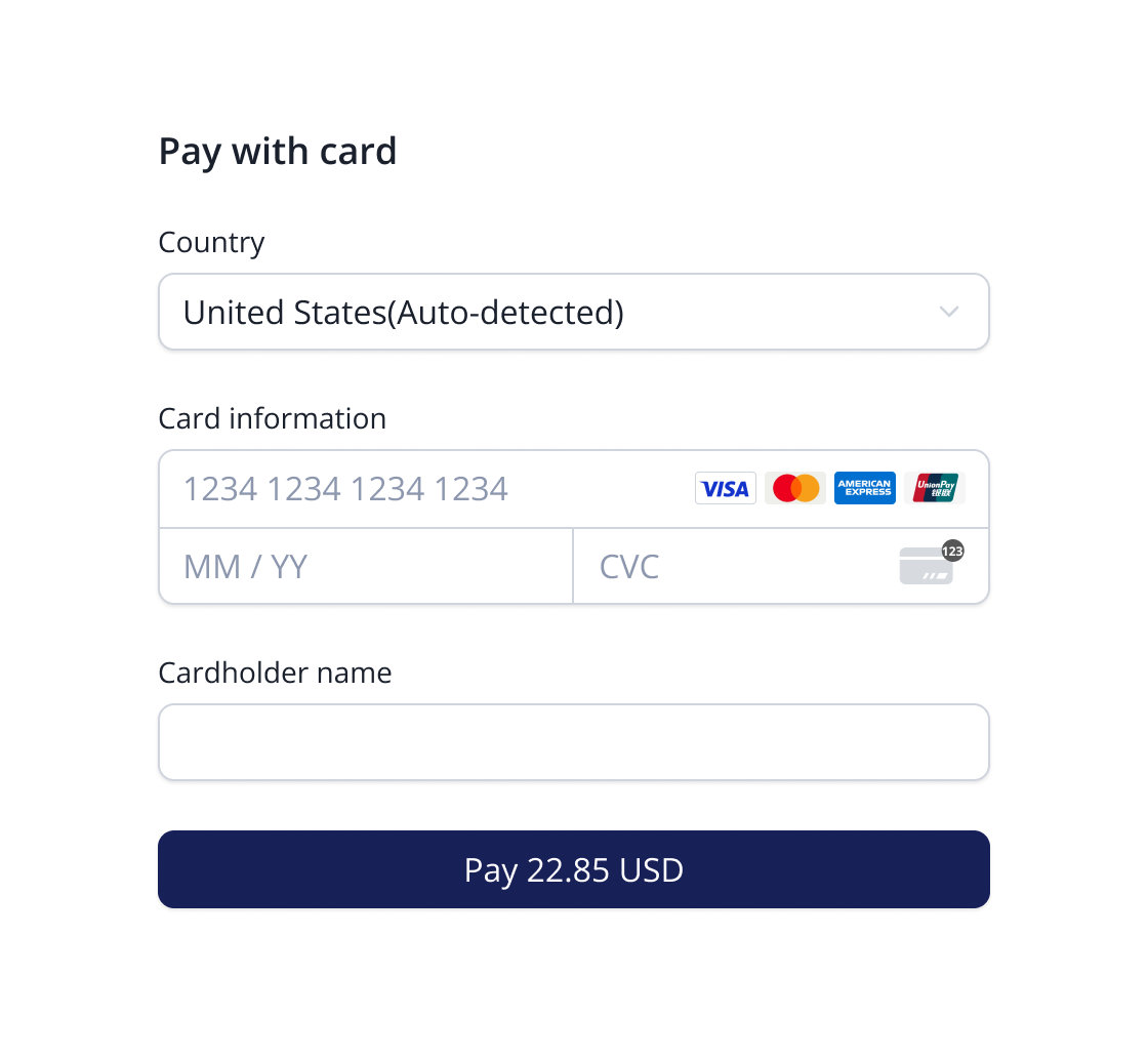 Hosted payment page preview